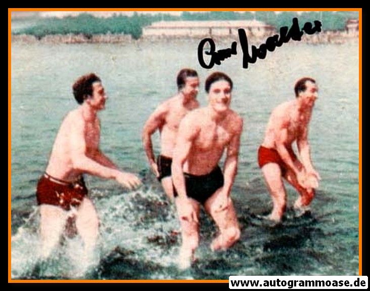 Autogramm Fussball | DFB | 1950 Foto | Ottmar WALTER (Gruppenbild Meer)