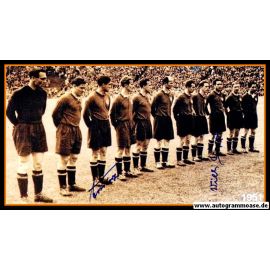 Mannschaftsfoto Fussball | 1. FC Nürnberg | 1951 + 2 AG (Mirsberger, Sippel)