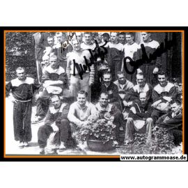 Mannschaftsbild Fussball | DFB | 1950er + 3 AG (Biesinger, O. Walter, Schäfer) Hotel