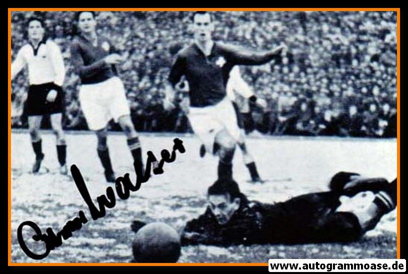 Autogramm Fussball | DFB | 1952 Foto | Ottmar WALTER (Spielszene SW Schweiz)