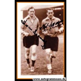 Autogramme Fussball | England | 1950er Foto | 2 AG (FINNEY + LOFTHOUSE) Training
