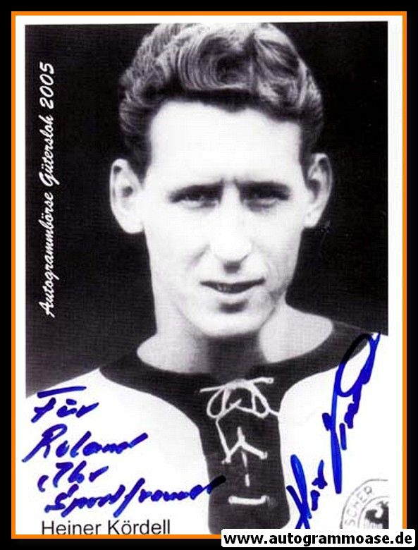 Autogramm Fussball | DFB | 1950er Retro | Heinz KÖRDELL (Portrait SW)