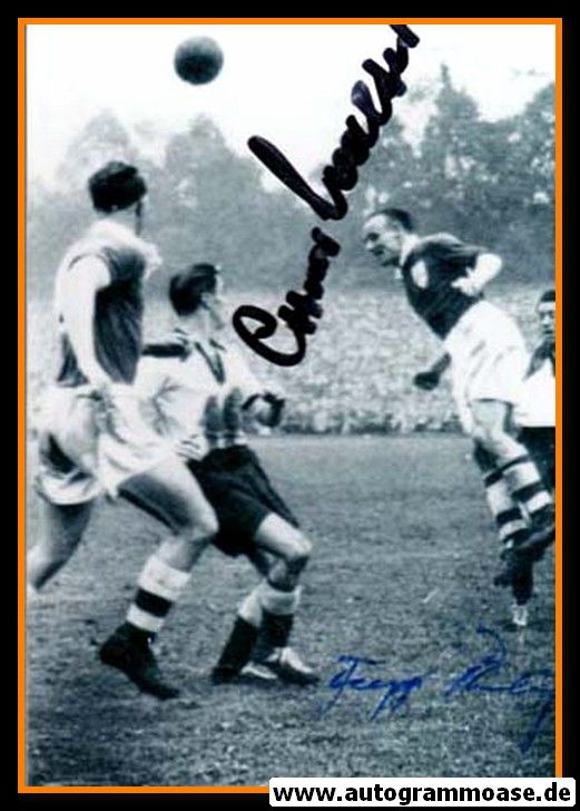 Autogramme Fussball | DFB | 1952 Foto | RÖHRIG + O. WALTER (Spielszene SW) Irland