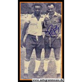Autogramm Fussball | Brasilien | 1950er Foto | PEPE (Portrait SW mit Pele)