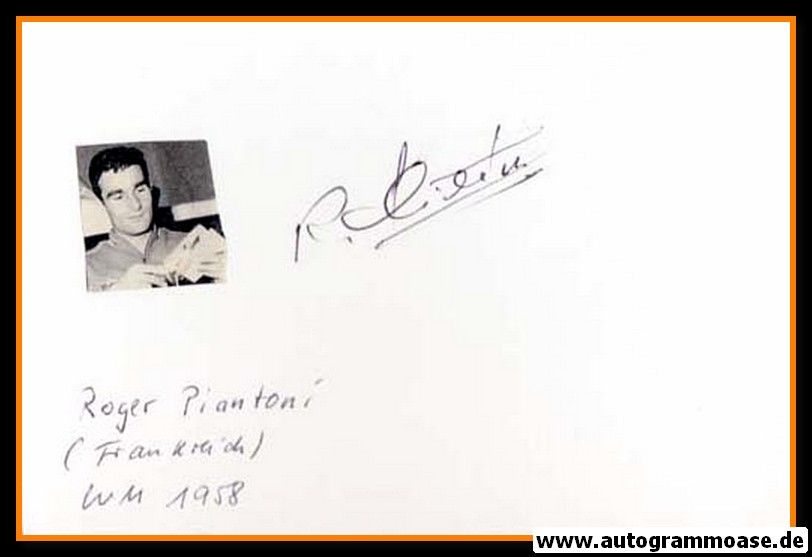 Autograph Fussball | Frankreich | Roger PIANTONI 
