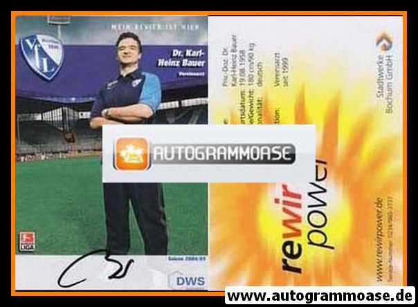 Autogramm Fussball | VfL Bochum | 2004 | Dr. Karl-Heinz BAUER