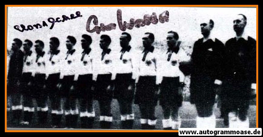 Mannschaftsfoto Fussball | DFB | 1953 + 2 AG (ECKEL + O. WALTER) Norwegen