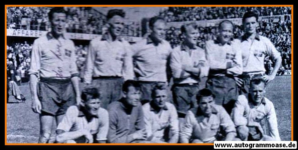 Mannschaftsfoto Fussball | Schweden | 1958 WM + AG Nils LIEDHOLM