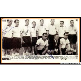 Mannschaftsbild Fussball | DFB | 1950er + 3 AG (Bäumler, Biesinger, Sawitzki) Norwegen