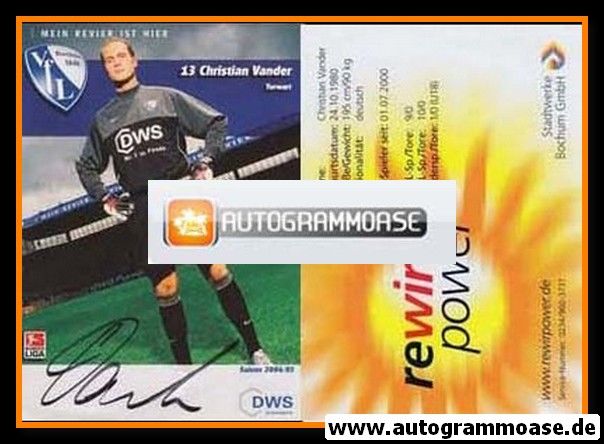 Autogramm Fussball | VfL Bochum | 2004 | Christian VANDER