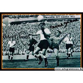 Autogramme Fussball | DFB + Schweden | 1958 WM Foto | ECKEL + ERHARDT + HAMRIN (Spielszene SW)