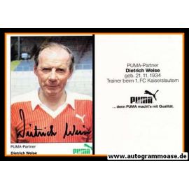 Autogramm Fussball | 1. FC Kaiserslautern | 1980er Puma | Dietrich WEISE (Portrait Color)