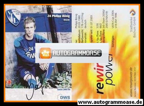 Autogramm Fussball | VfL Bochum | 2005 | Philipp BÖNIG