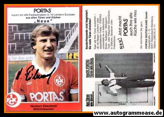 Autogramm Fussball | 1. FC Kaiserslautern | 1981 | Norbert EILENFELDT