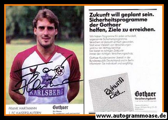 Autogramm Fussball | 1. FC Kaiserslautern | 1986 | Frank HARTMANN (2)
