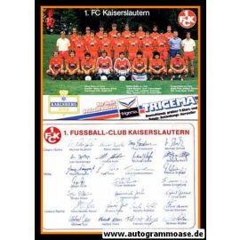 Mannschaftskarte Fussball | 1. FC Kaiserslautern | 1987 (2)