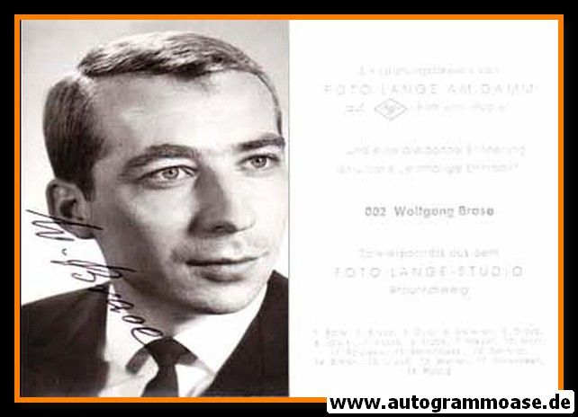 Autogramm Fussball | Eintracht Braunschweig | 1960er | Wolfgang BRASE (Portrait SW) Lange