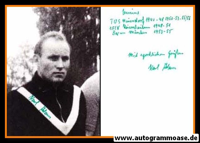 Autogramm Fussball | DFB | 1940er Foto | Karl ADAM (Portrait SW)