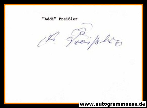 Autograph Fussball | Alfred PREISSLER