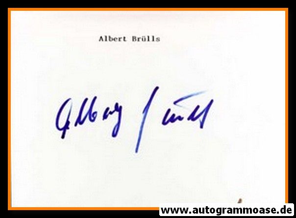 Autograph Fussball | Albert BRÜLLS