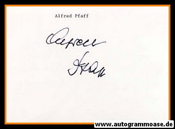 Autograph Fussball | Alfred PFAFF