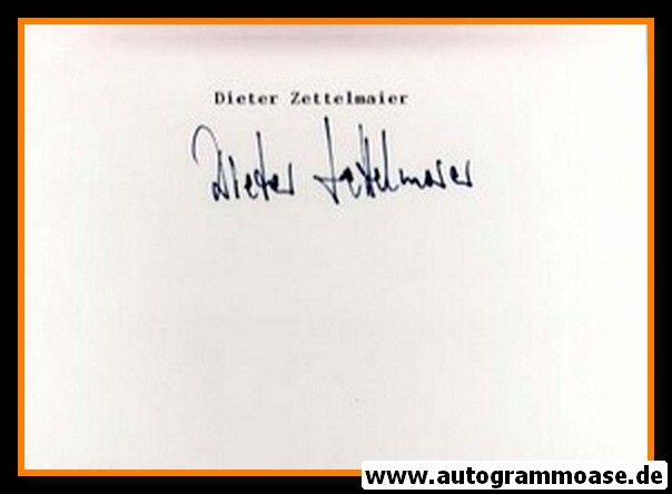 Autograph Fussball | Dieter ZETTELMAIER