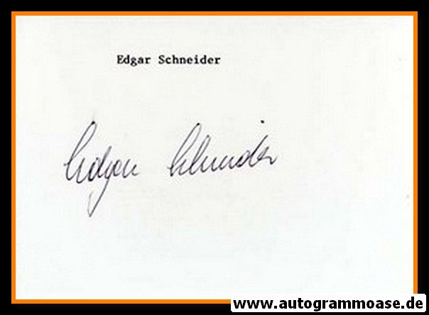 Autograph Fussball | Edgar SCHNEIDER (Bayern 1970er)