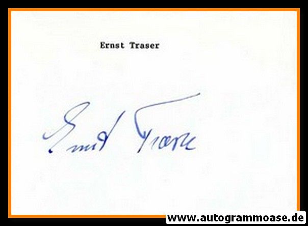 Autograph Fussball | Ernst TRASER (DFB Amateure 1970er)