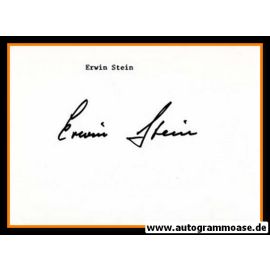 Autograph Fussball | Erwin STEIN