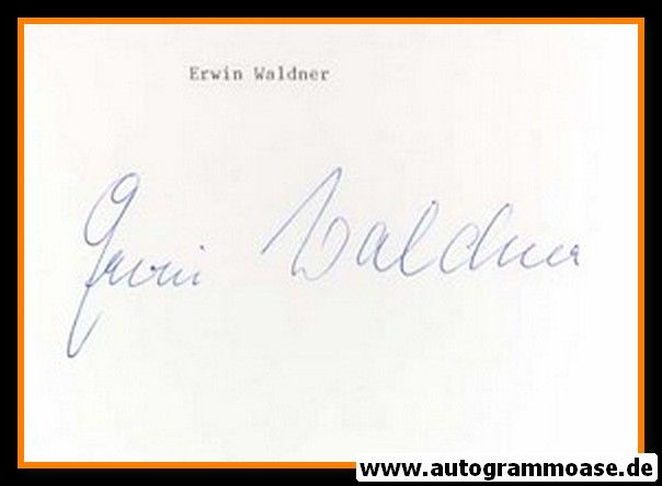 Autograph Fussball | Erwin WALDNER