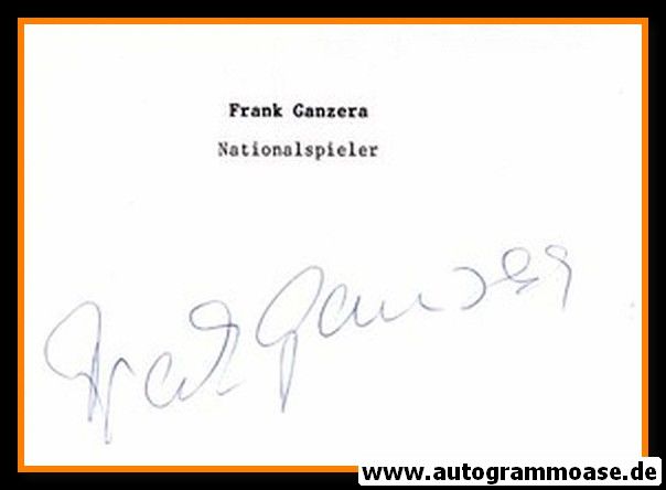 Autograph Fussball | DDR | Frank GANZERA