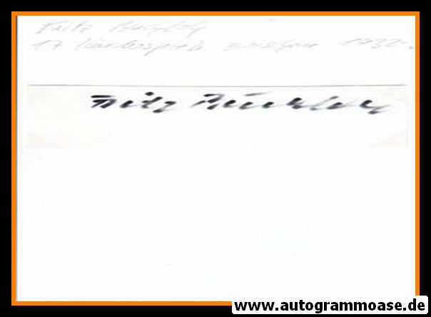 Autograph Fussball | Fritz BUCHLOH (DFB 1930er)