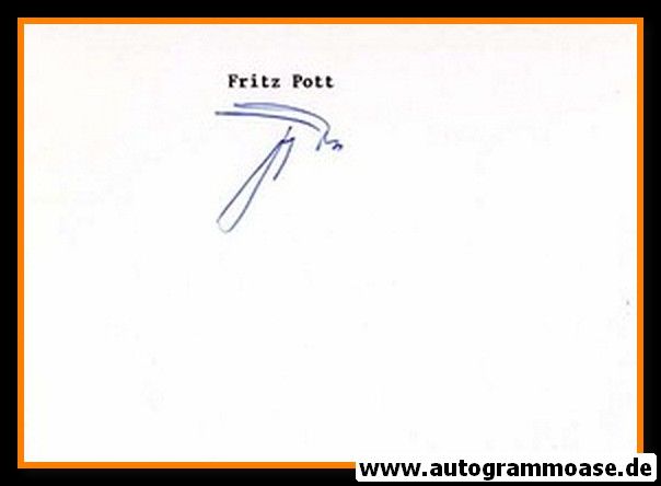 Autograph Fussball | Fritz POTT