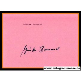 Autograph Fussball | G&uuml;nter BERNARD