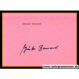 Autograph Fussball | Günter BERNARD