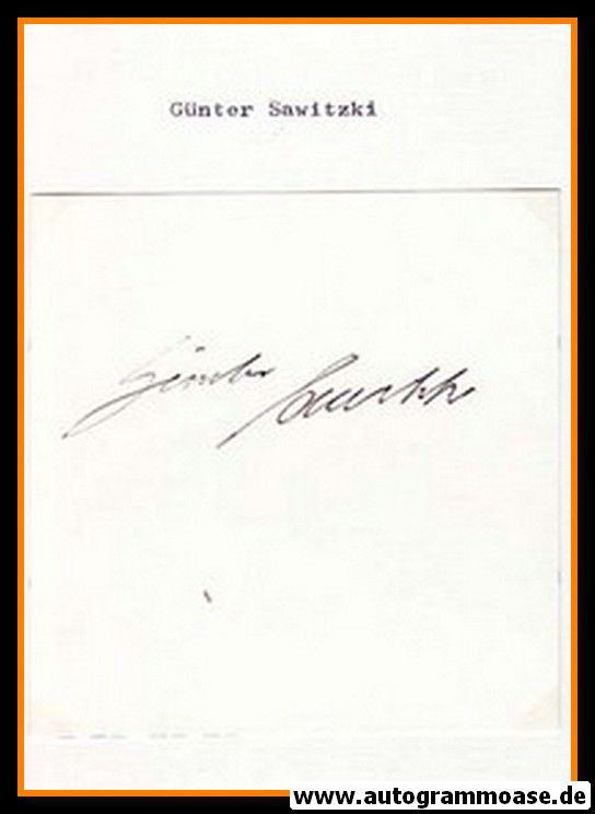 Autograph Fussball | Günter SAWITZKI
