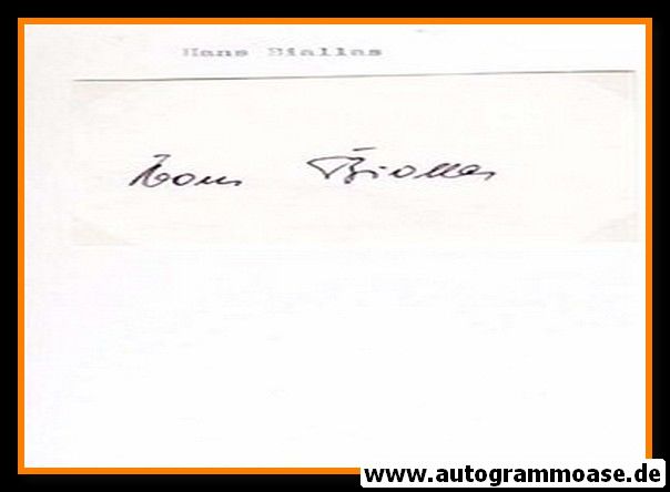 Autograph Fussball | Hans BIALLAS (DFB 1930er)
