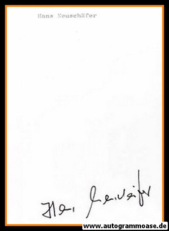 Autograph Fussball | Hans NEUSCHÄFER