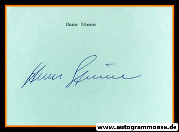 Autograph Fussball | Hans STURM (DFB 1950er)