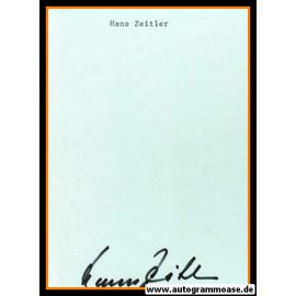 Autograph Fussball | Hans ZEITLER (DFB 1950er)