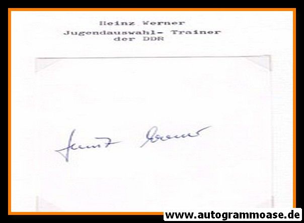 Autograph Fussball | DDR | Heinz WERNER (1960er)