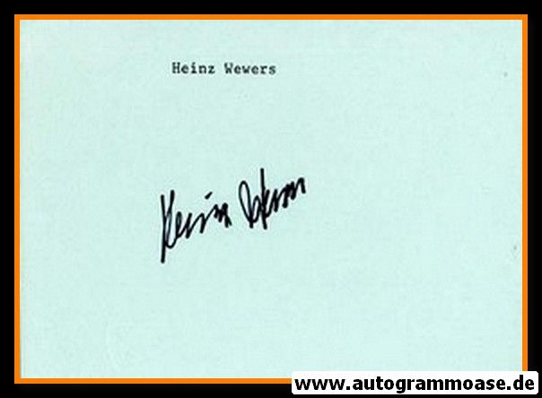 Autograph Fussball | Heinz WEWERS