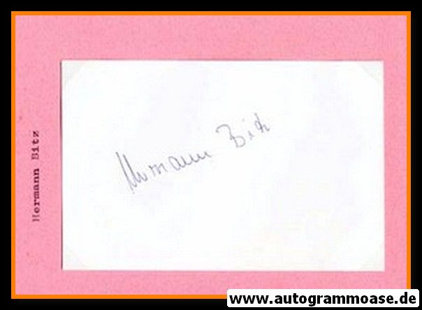 Autograph Fussball | Hermann BITZ