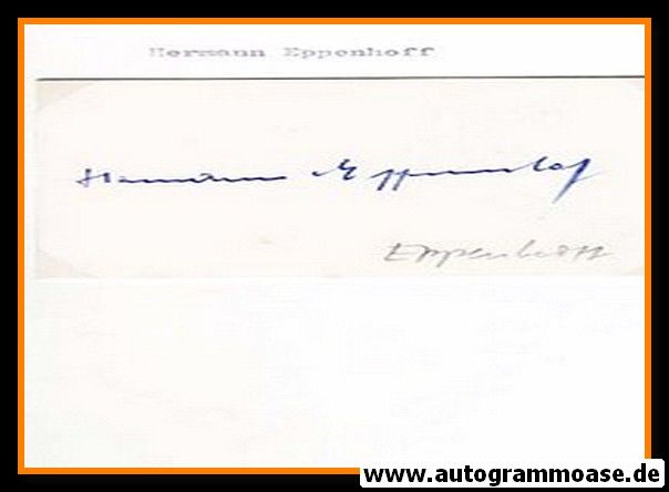Autograph Fussball | Hermann EPPENHOFF (DFB + Schalke 1940er)