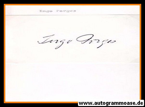 Autograph Fussball | Ingo PORGES
