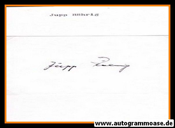 Autograph Fussball | Josef RÖHRIG