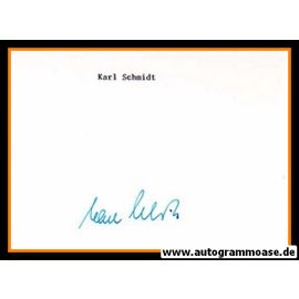 Autograph Fussball | Karl SCHMIDT (DFB 1950er)