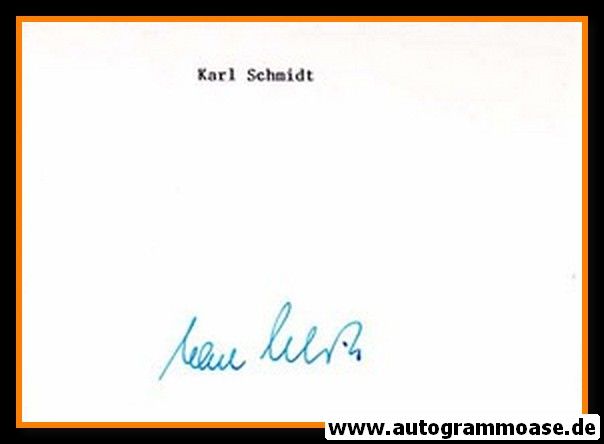Autograph Fussball | Karl SCHMIDT (DFB 1950er)
