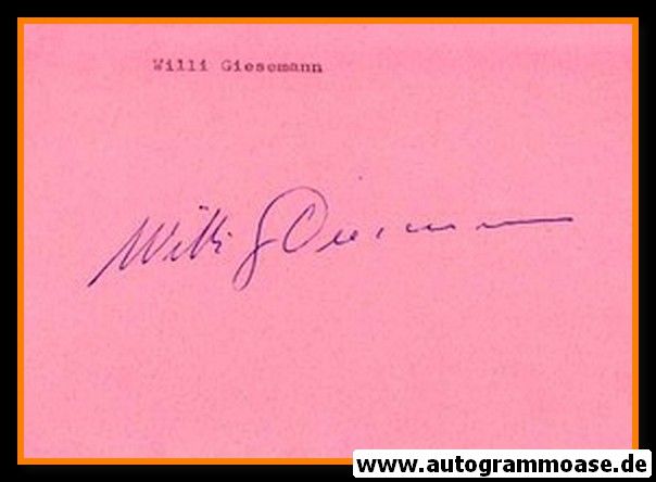 Autograph Fussball | Willi GIESEMANN