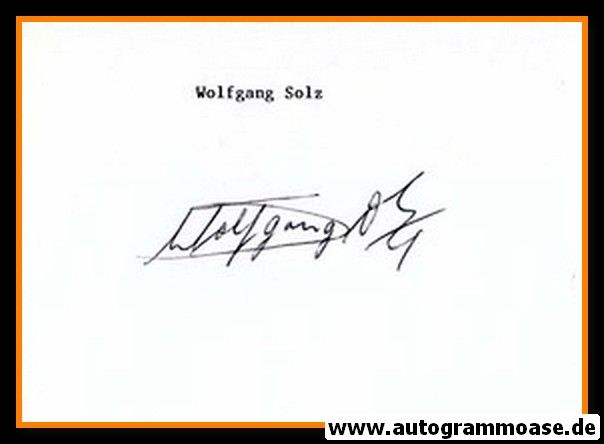 Autograph Fussball | Wolfgang SOLZ
